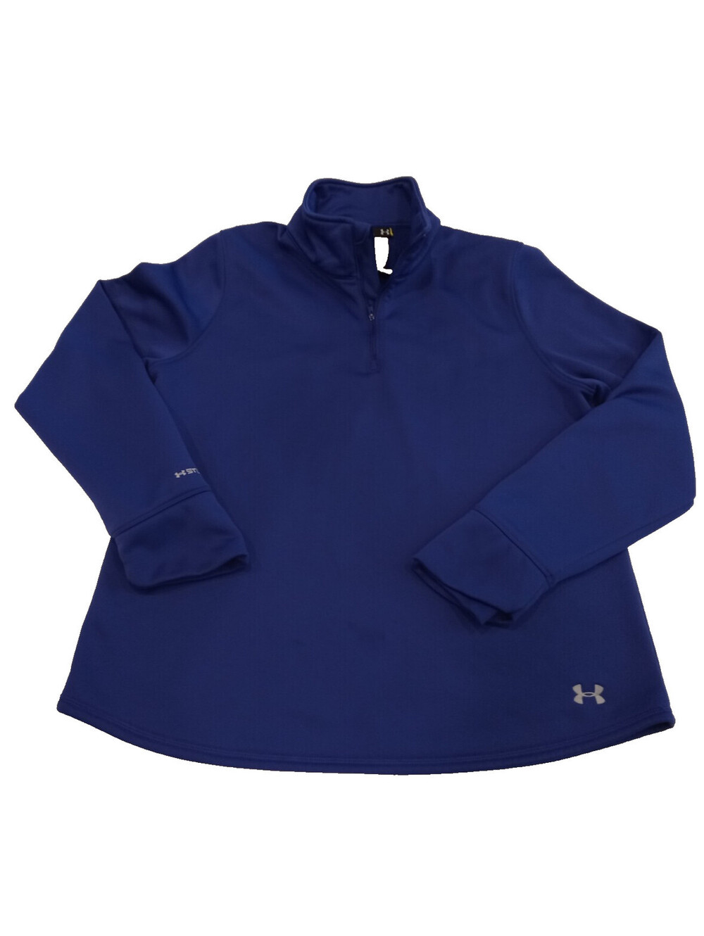 Under Armour ColdGear Sweater Mens XL Purple Loose Fit 1/4 Zip Fleece XL